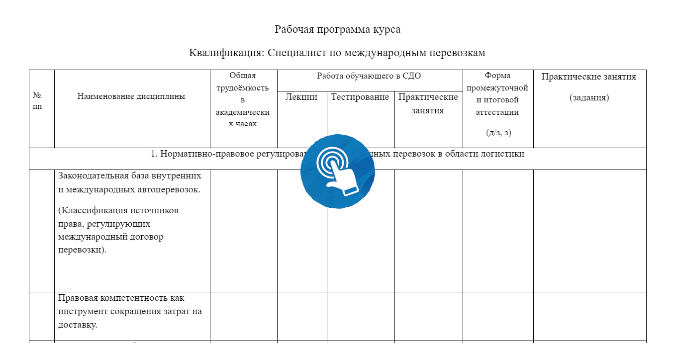 Международная транспортная логистика